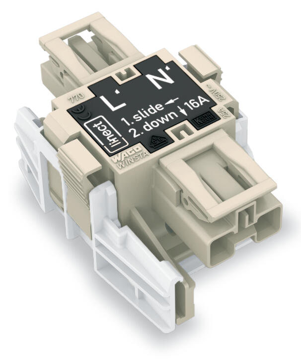 WAGO Gerätestecker 2p ger Einb/steck 25A Serie 770 770-7502 Federzug 250V 0,5qmm