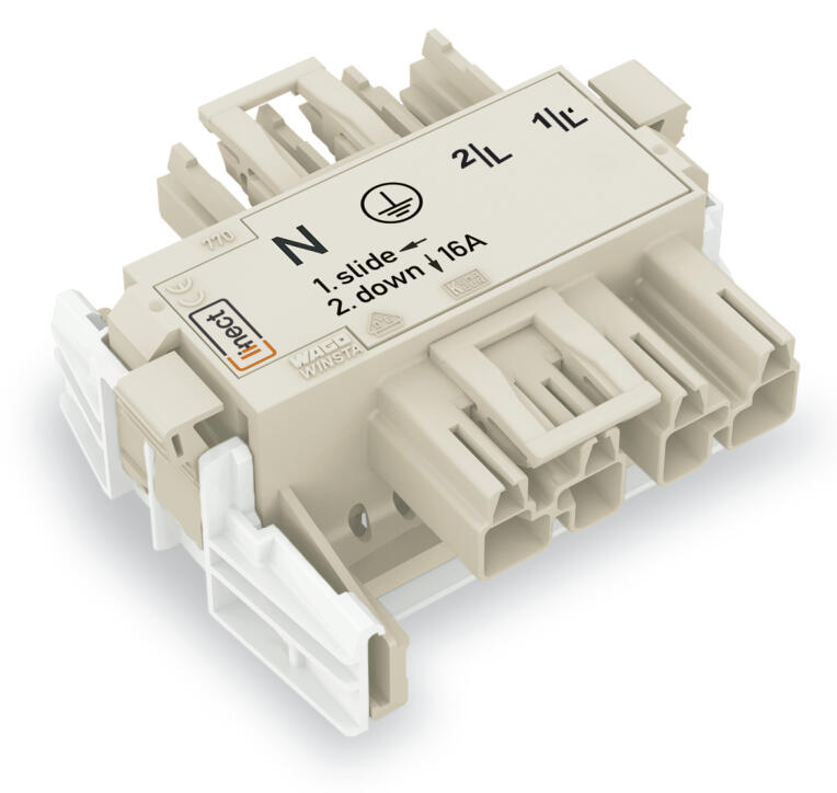 WAGO T-Verteiler PA 1Eing 4p 2Ausg 400V Serie 770 770-6224 25A IP20 hfr