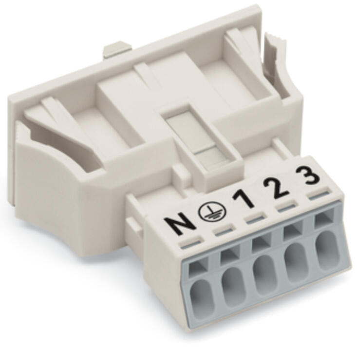 WAGO Gerätebuchse 5p ger Snap/schraub Serie 890 890-725 Federzug 400V 13A hfr