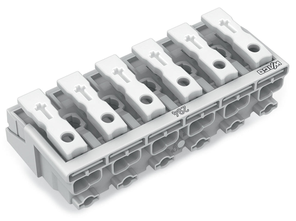 WAGO Klemmleiste 0,5-2,5qmm 24A 6p 60mm Serie 294 294-4006 Thermopl ws Federzug