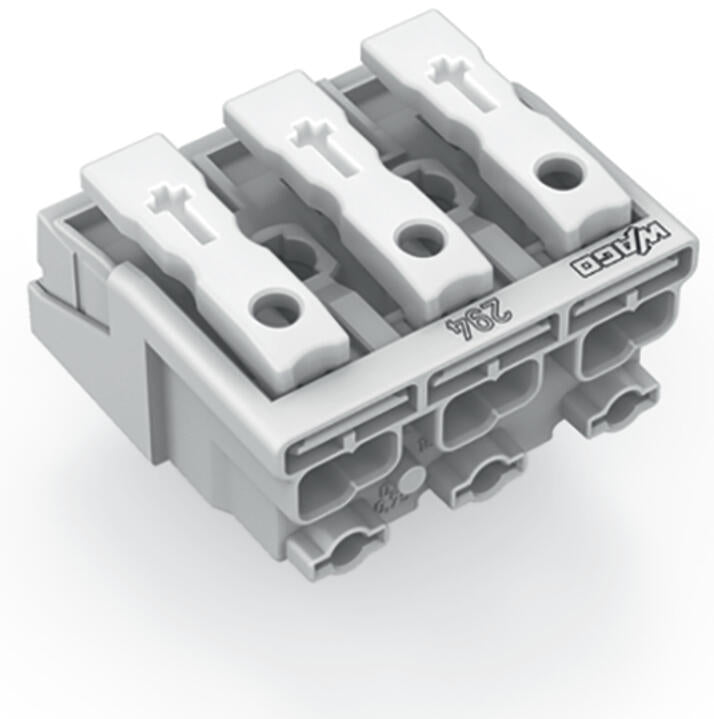 WAGO Klemmleiste 0,5-2,5qmm 24A 3p 30mm Serie 294 294-5003 Thermopl ws Federzug