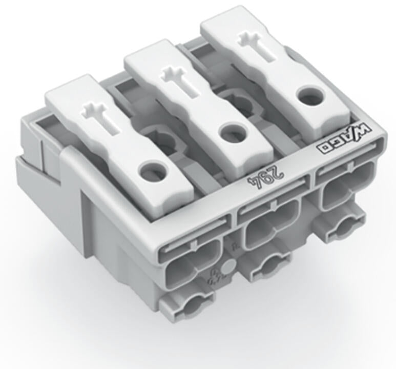 WAGO Klemmleiste 0,5-2,5qmm 24A 3p 30mm Serie 294 294-4003 Thermopl ws Federzug