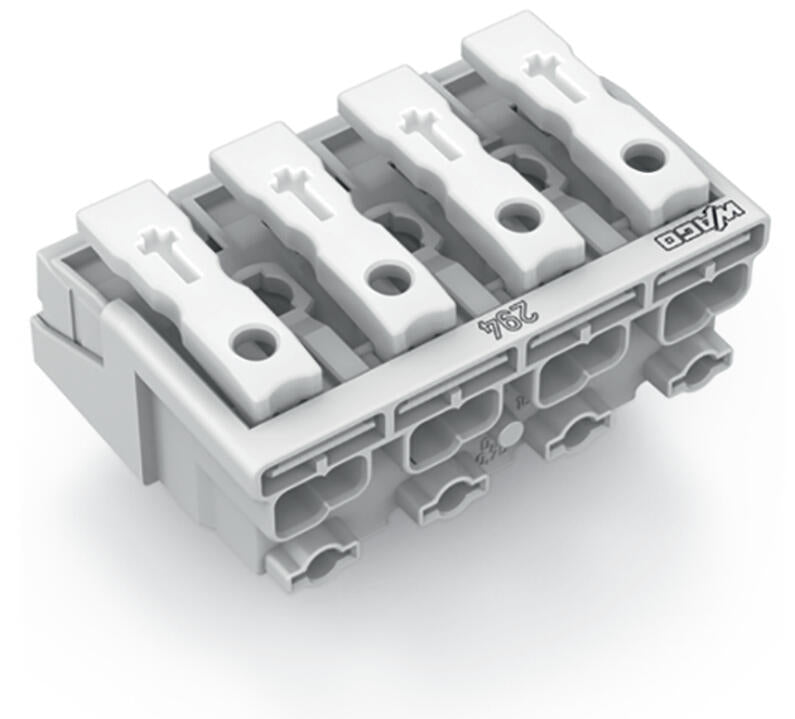 WAGO Klemmleiste 0,5-2,5qmm 24A 4p 40mm Serie 294 294-5004 Thermopl ws Federzug