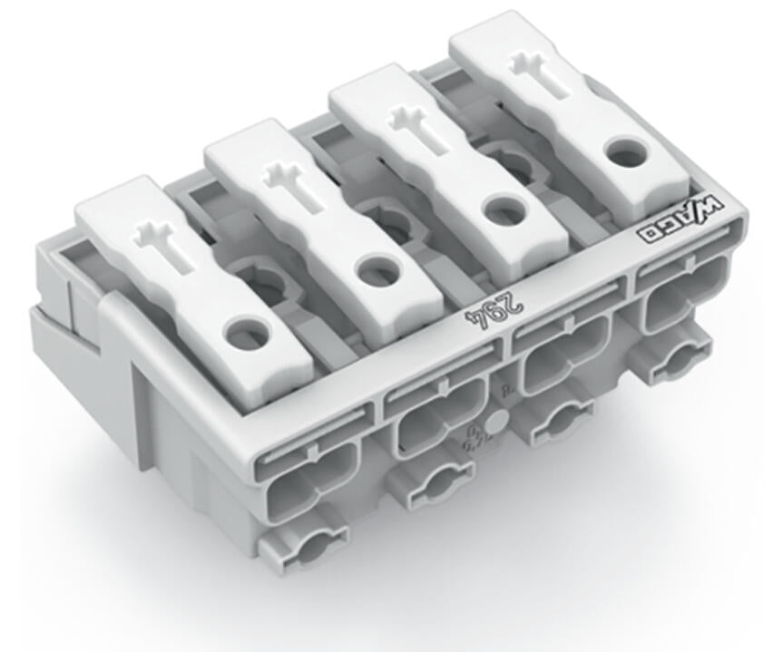 WAGO Klemmleiste 0,5-2,5qmm 24A 4p 40mm Serie 294 294-4004 Thermopl ws Federzug