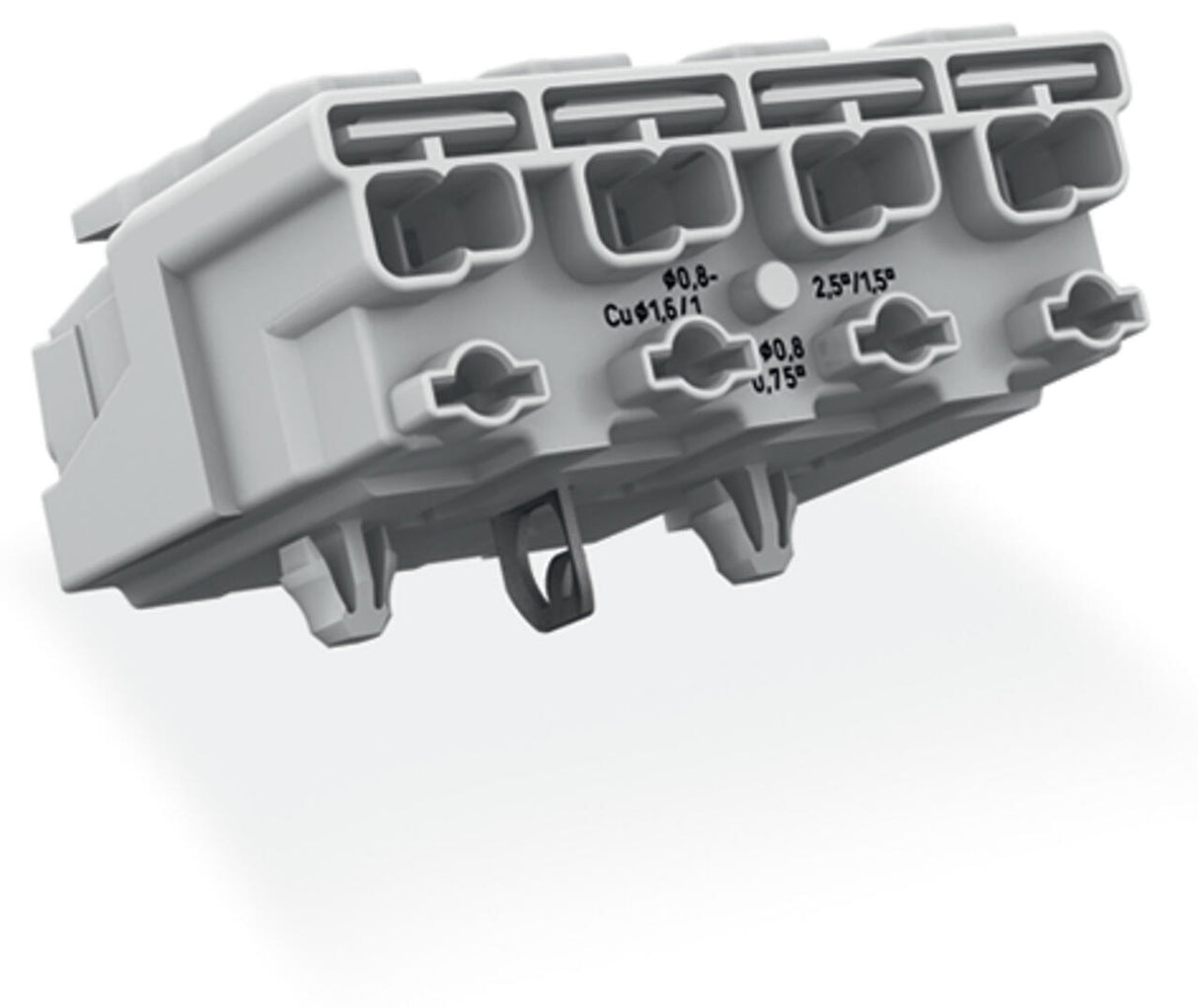 WAGO Klemmleiste 0,5-2,5qmm 24A 4p 40mm Serie 294 294-5124 Thermopl ws Federzug