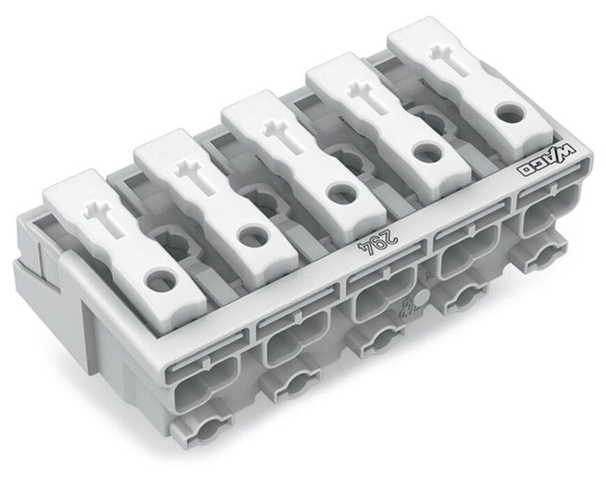 WAGO Klemmleiste 0,5-2,5qmm 24A 5p 50mm Serie 294 294-4005 Thermopl ws Federzug
