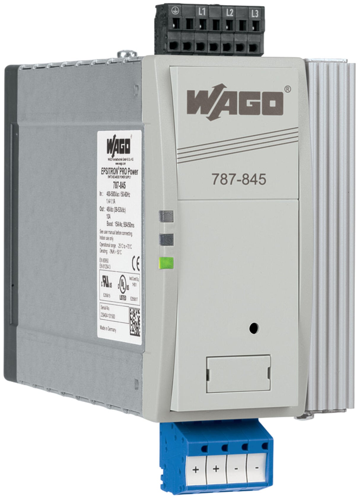 WAGO Gleichstromversorgung REG 39-53V Serie 787 787-845 480W 400-500VAC 10A
