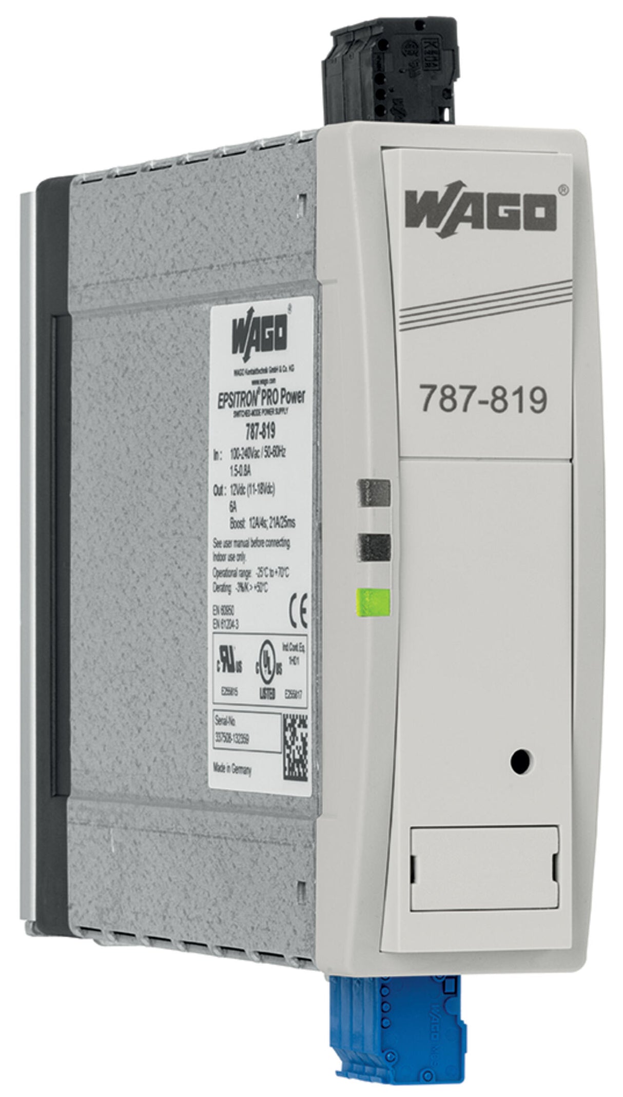 WAGO Gleichstromversorgung REG 11-18V 6A Serie 787 787-819 72W 100-240VAC IP20
