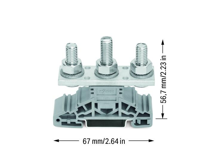 WAGO Reihenklemme 1Etage 3kl gr 125A Serie 885 885-308 TS35