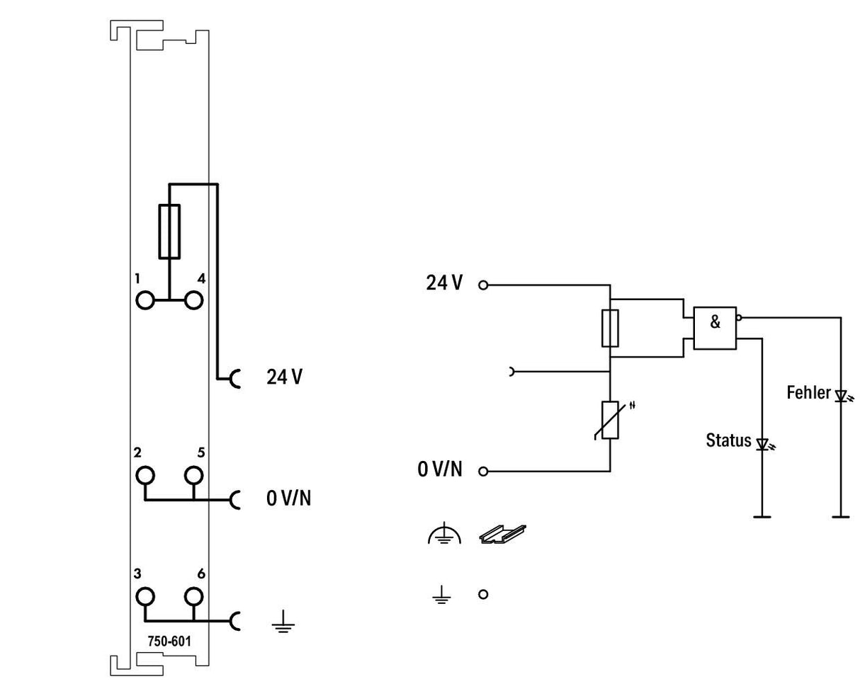 WAGO Einspeise-/Segmentmodul DC 24V 750-601/040-000