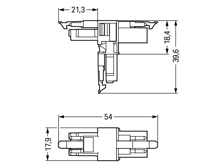 WAGO T-Verteiler PA 3Eing 3p 6Ausg 250V Serie 890 890-615 25A IP20 hfr