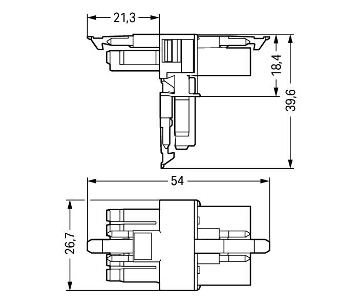 WAGO T-Verteiler PA 5Eing 5p 10Ausg 400V Serie 890 890-622 16A IP20 hfr