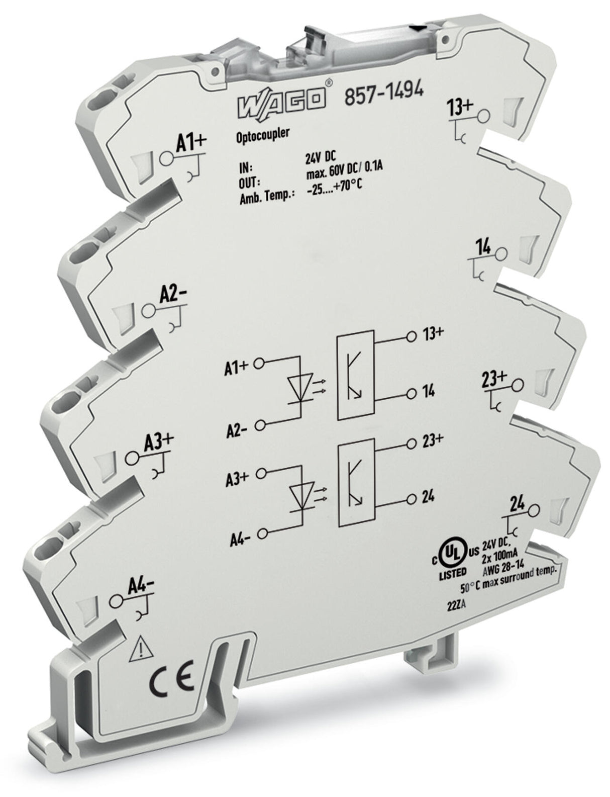 WAGO Optokoppler 24V 0,1A 24V Serie 857 857-1494