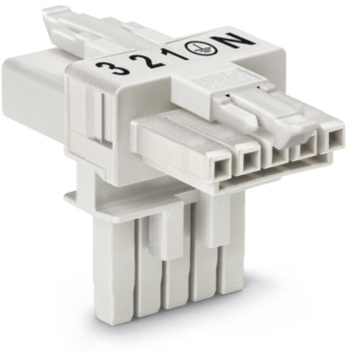 WAGO T-Verteiler PA 5Eing 5p 10Ausg 400V Serie 890 890-671 16A IP20 hfr