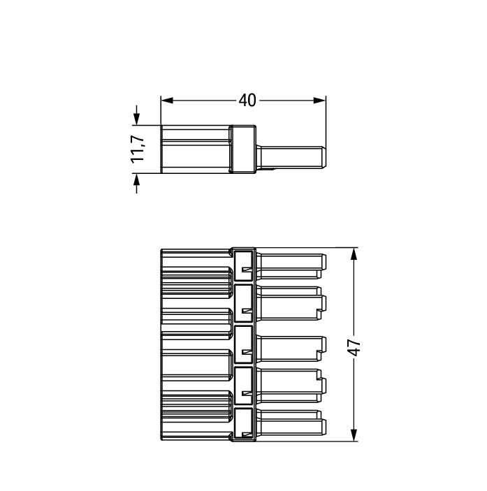 WAGO Zwischenkupplung PA 5Eing 5p 5Ausg Serie 770 770-605 400V 25A IP20 hfr