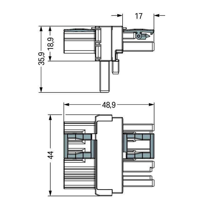 WAGO T-Verteiler PA 4Eing 4p 8Ausg 400V Serie 770 770-1631 25A IP20 hfr