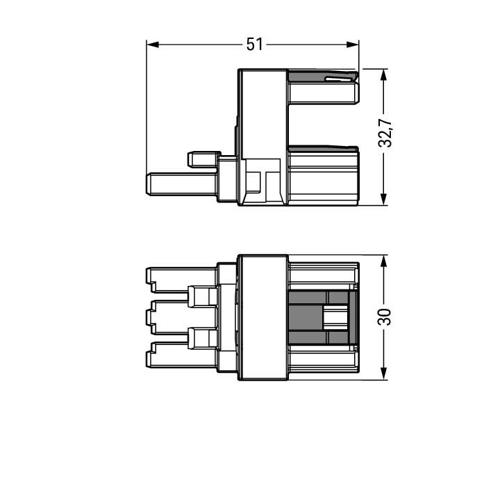 WAGO H-Verteiler PA 3Eing 3p 6Ausg 250V 770-1766 25A IP20 hfr