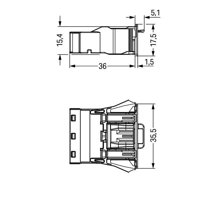 WAGO Gerätestecker 3p ger Snap/schraub Serie 770 770-753/062-000 Federzug 250V