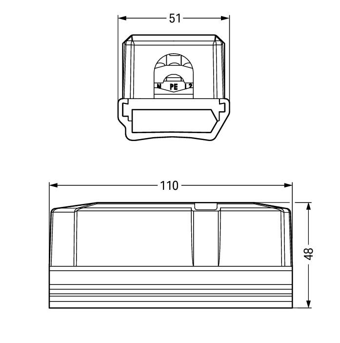 WAGO Flachleitungsadapter 5p 0-10qmm 32A Serie 895 895-1052 690V Abgriff