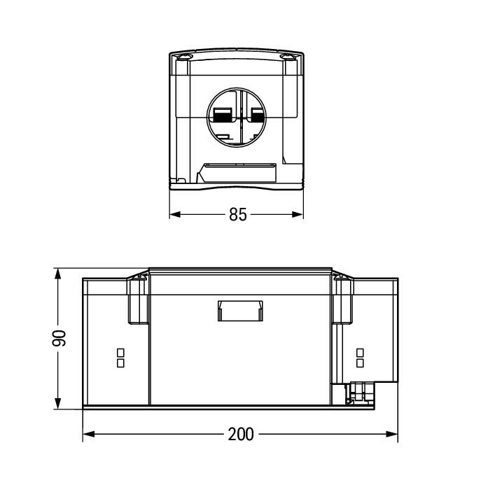 WAGO Flachleitungsadapter 5p 0-16qmm 76A Serie 895 895-1651 690V sw Einspeisung