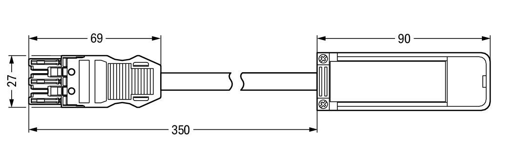 WAGO Flachleitungsadapter 3p sw Abgriff Serie 896 896-233 Federzug