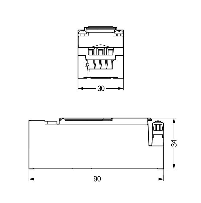 WAGO Flachleitungsadapter 3p 0-2,5qmm gr Serie 896 896-232 250V 24A Abgriff