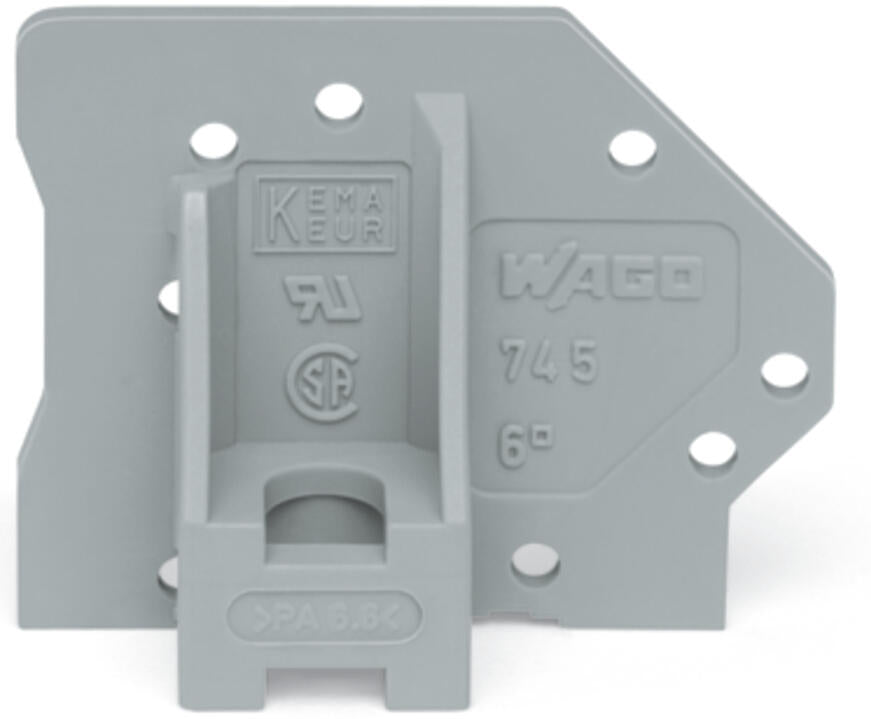 WAGO Abschlussplatte rastb gr Serie 745 745-340