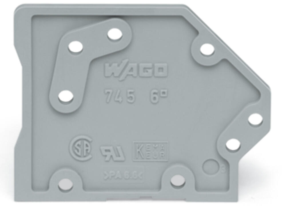 WAGO Abschlussplatte rastb gr Serie 745 745-300