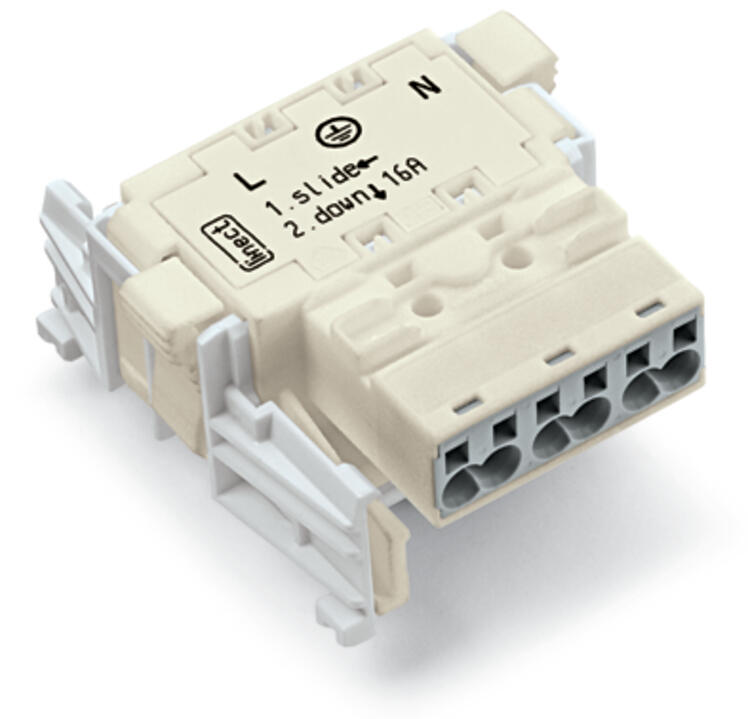 WAGO Gerätestecker 3p ger Einb/steck 25A Serie 770 770-6229 Federzug 250V 4qmm