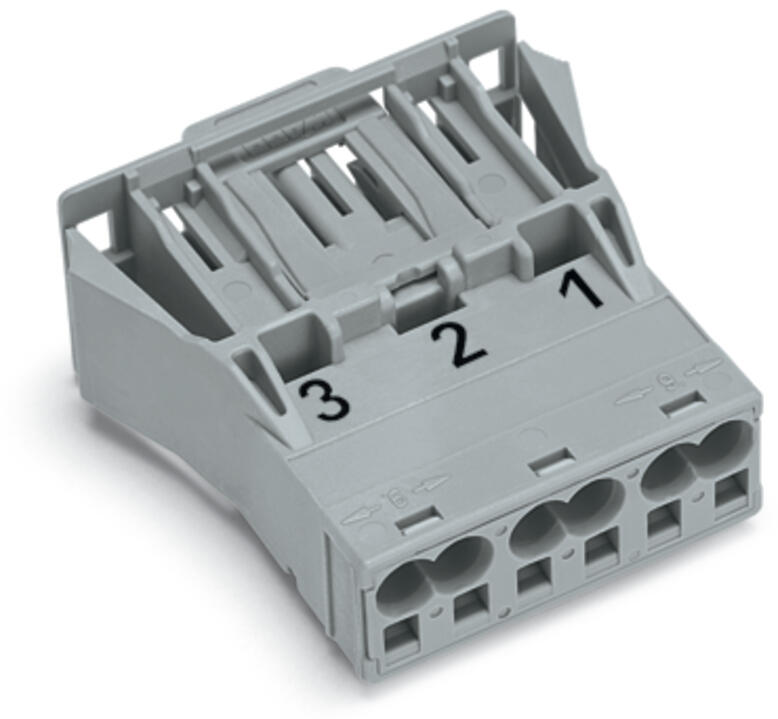 WAGO Gerätestecker 3p ger Snap/schraub Serie 770 770-753/060-000 Federzug 250V
