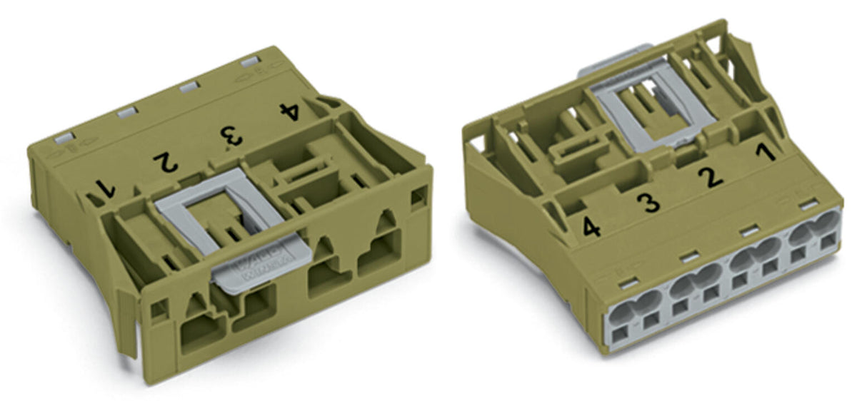 WAGO Gerätestecker 4p ger Snap/schraub Serie 770 770-774 Federzug 400V 25A hfr