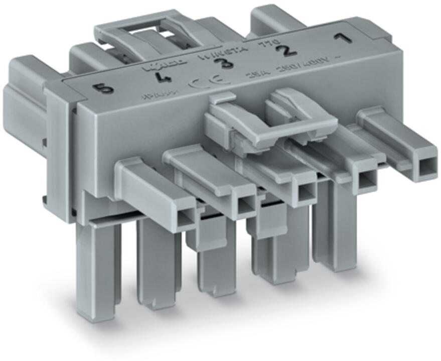 WAGO T-Verteiler PA 5Eing 5p 10Ausg 400V Serie 770 770-1641 25A IP20 hfr