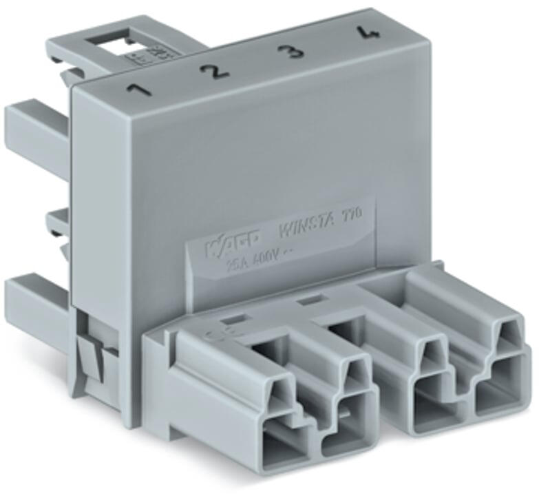 WAGO H-Verteiler PA 4Eing 4p 8Ausg 400V Serie 770 770-1681 25A IP20 hfr