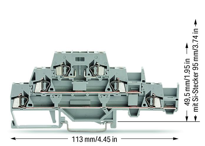WAGO Reihenklemme 3Etagen 2kl gr 20A Serie 280 280-889 TS35
