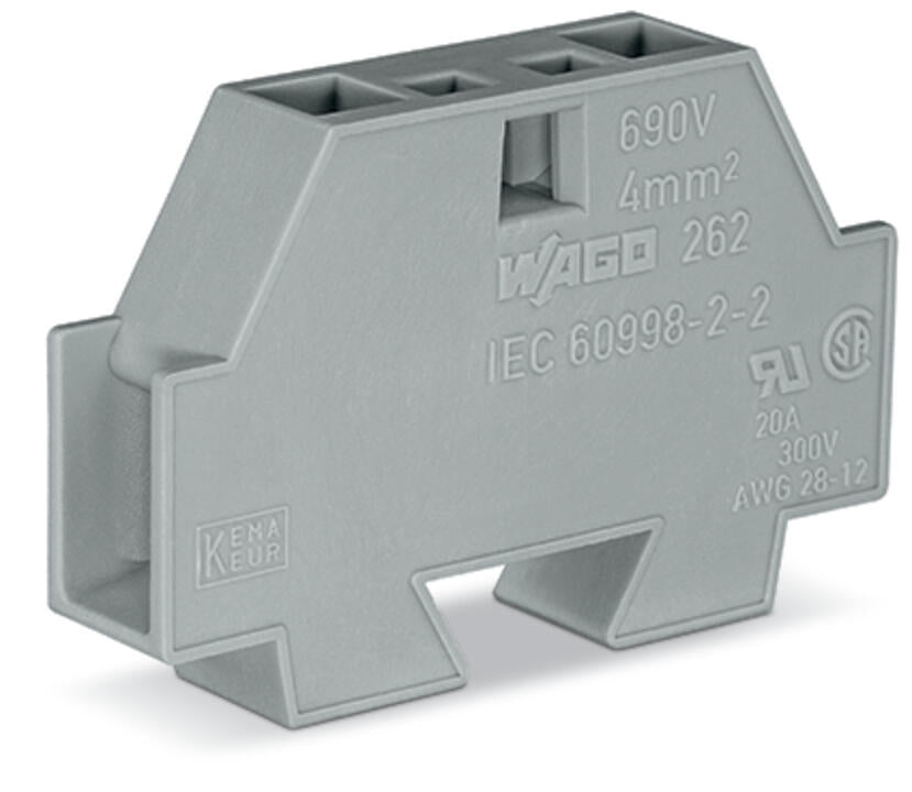 WAGO Klemmleiste 0,08-4qmm 24A 1p 7mm gr Serie 262 262-321 Thermopl Federzug