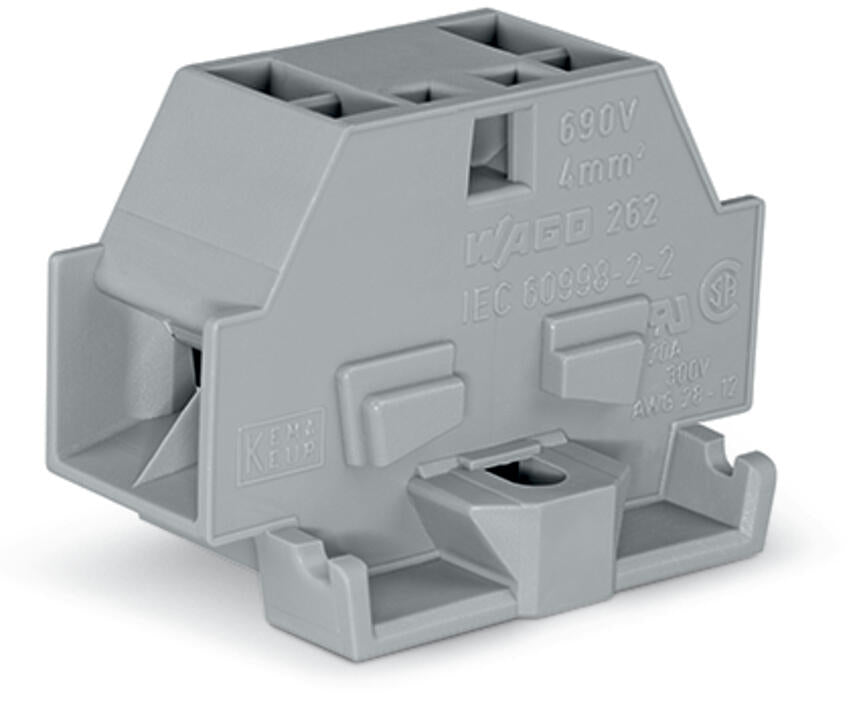 WAGO Klemmleiste 0,08-4qmm 24A 1p 12mm Serie 262 262-331 Thermopl gr Federzug