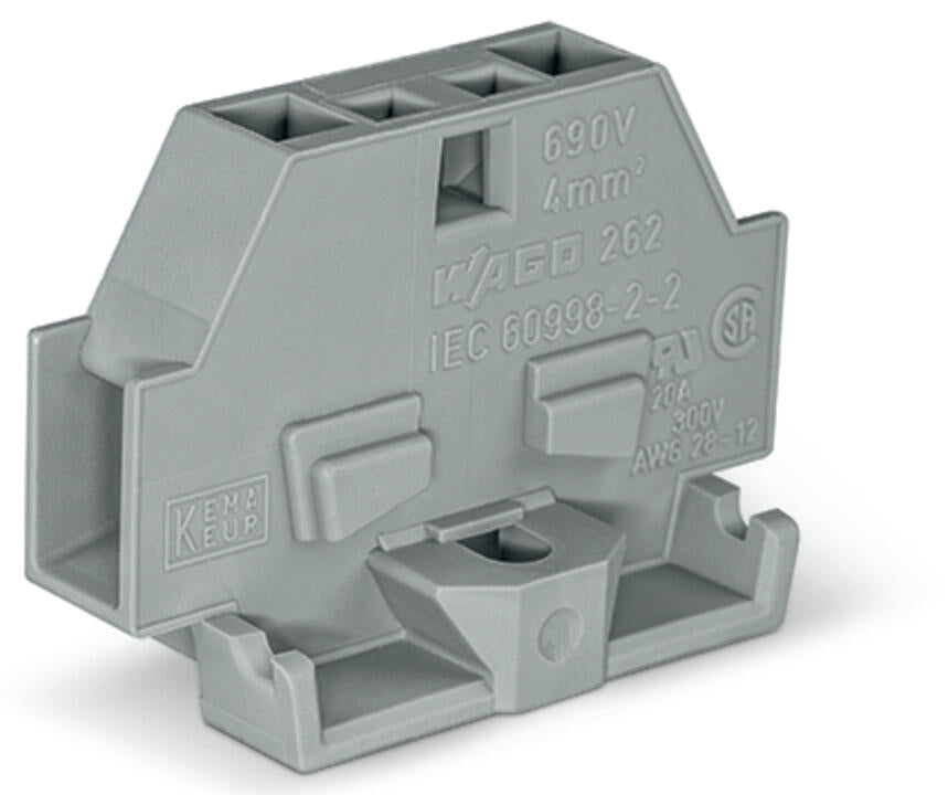 WAGO Klemmleiste 0,08-4qmm 24A 1p 7mm gr Serie 262 262-301 Thermopl Federzug
