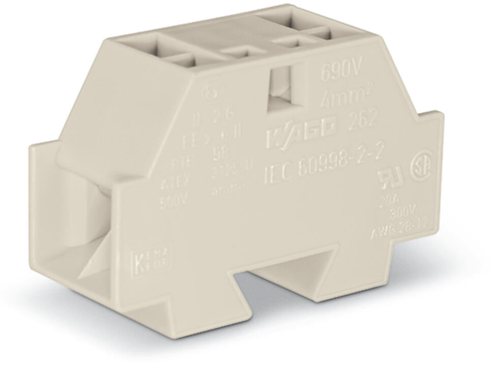 WAGO Klemmleiste 0,5-4qmm 30A 1p 12mm Serie 262 262-281 Thermopl lgr Federzug