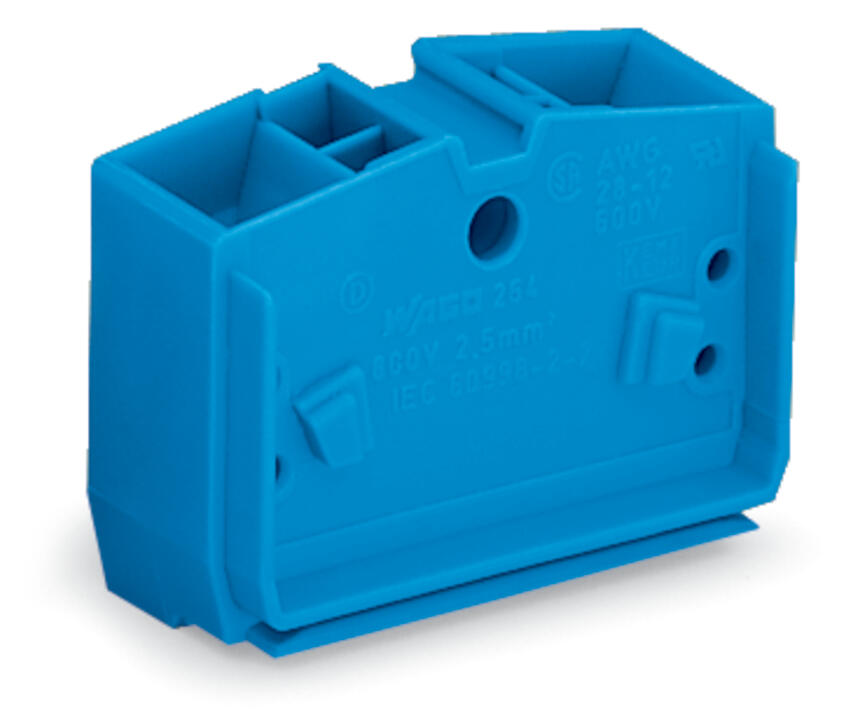 WAGO Klemmleiste 0,08-2,5qmm 24A 1p 10mm Serie 264 264-354 Thermopl bl Federzug
