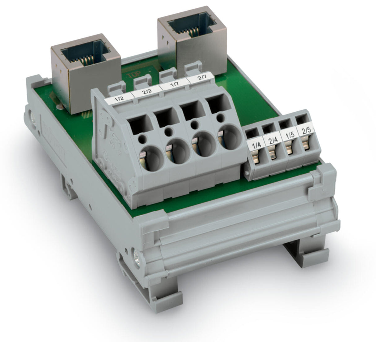 WAGO Übergabemodul 4p V A Federzug RJ45 Serie 289 289-965 85x58x40mm TS35