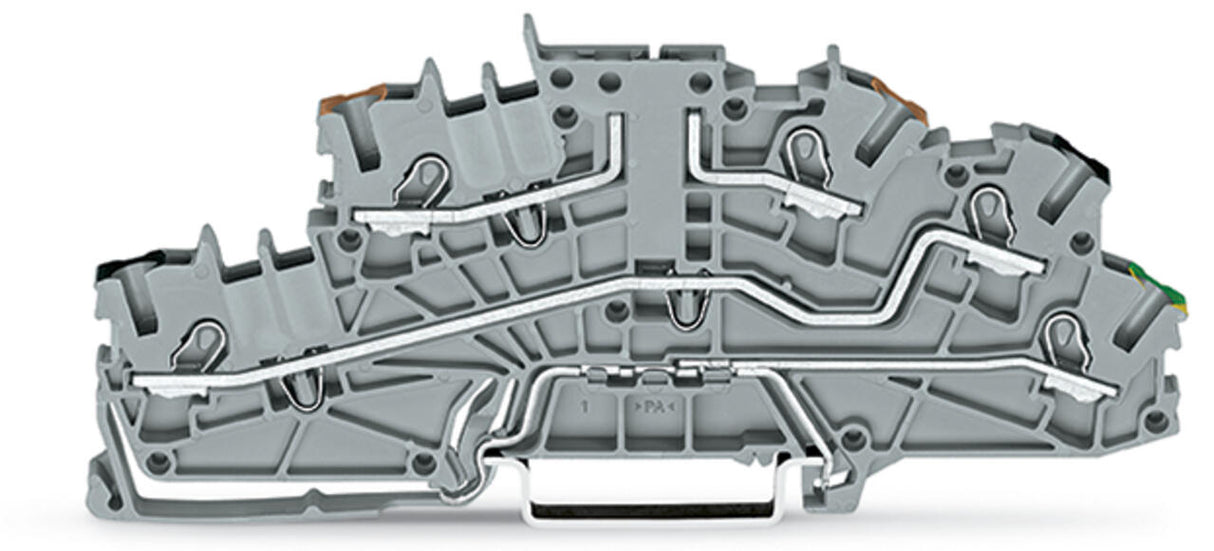 WAGO Installationsklemme 10A 0,25-4qmm Serie 2003 2003-6660 3pot gr Federzug