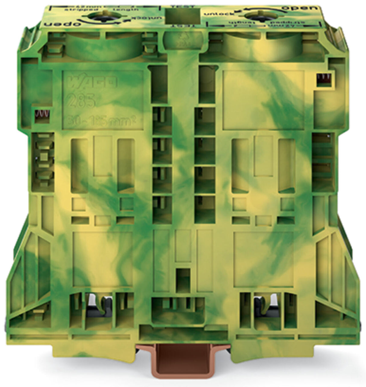 WAGO Schutzleiter-Reihenklemme 50-120qmm Serie 285 285-1187 gn/ge 1Etage TS35