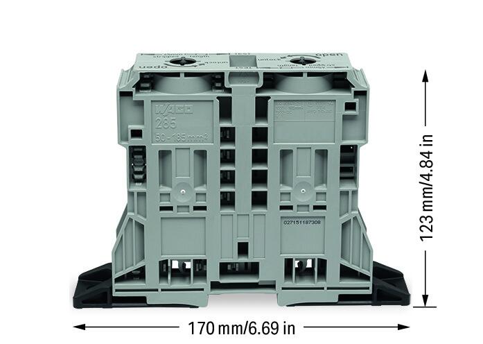 WAGO Reihenklemme 50-185qmm 1Etage 2kl Serie 285 285-1161 gr 353A TS35