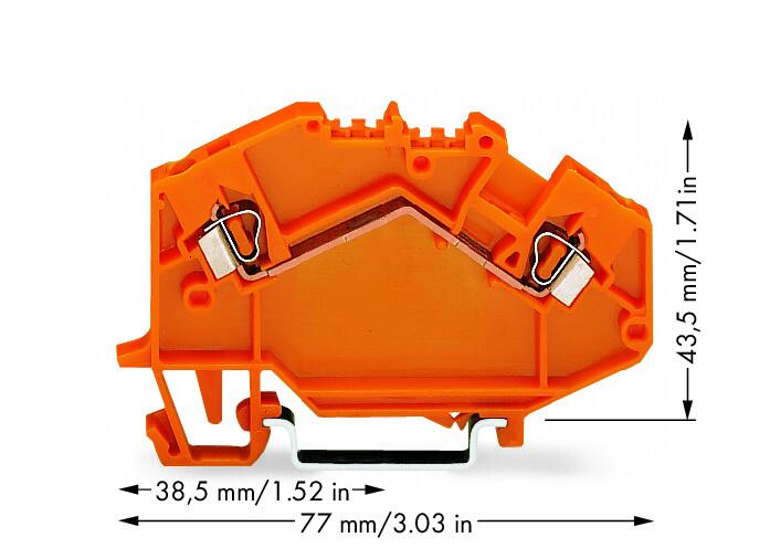 WAGO Reihenklemme 0,08-2,5qmm 1Etage 2kl Serie 780 780-602 or 24A TS35