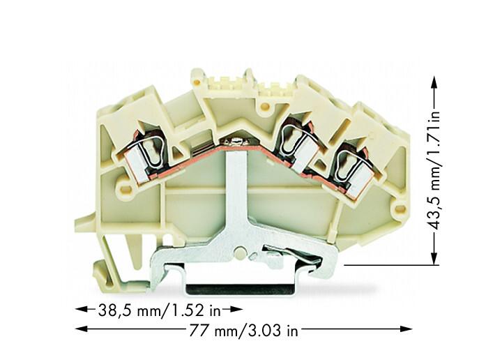WAGO Schutzleiter-Reihenklemme ws 1Etage Serie 780 780-640 0,08-2,5qmm TS35