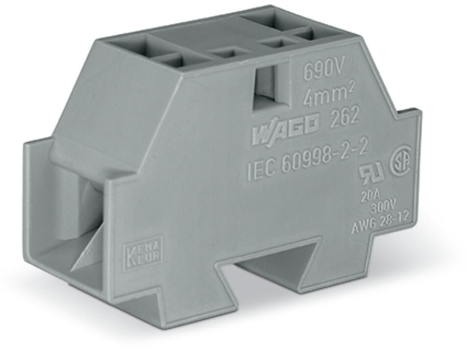 WAGO Klemmleiste 0,08-4qmm 32A 1p 12mm Serie 262 262-351 Thermopl gr Federzug