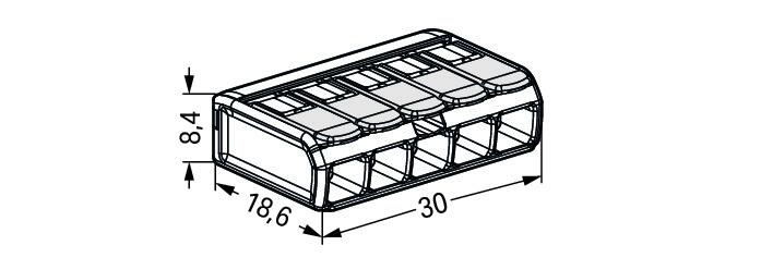 WAGO Steckklemme 5f 450V 32A 0,14-4qmm Serie 221 221-485 m.BetätiHebel