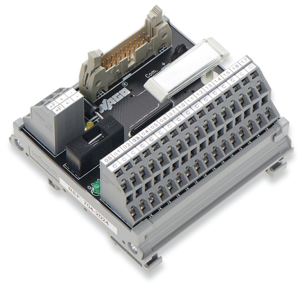 WAGO Übergabemodul 20p 50V 2A Federzug Serie 704 704-2024 Steckanschl TS35