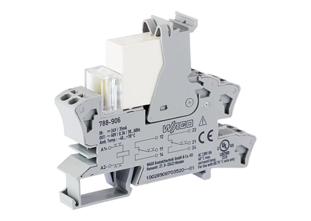 WAGO Schaltrelais 2W IP20 15x54x86mm Serie 788 788-906 Federzug