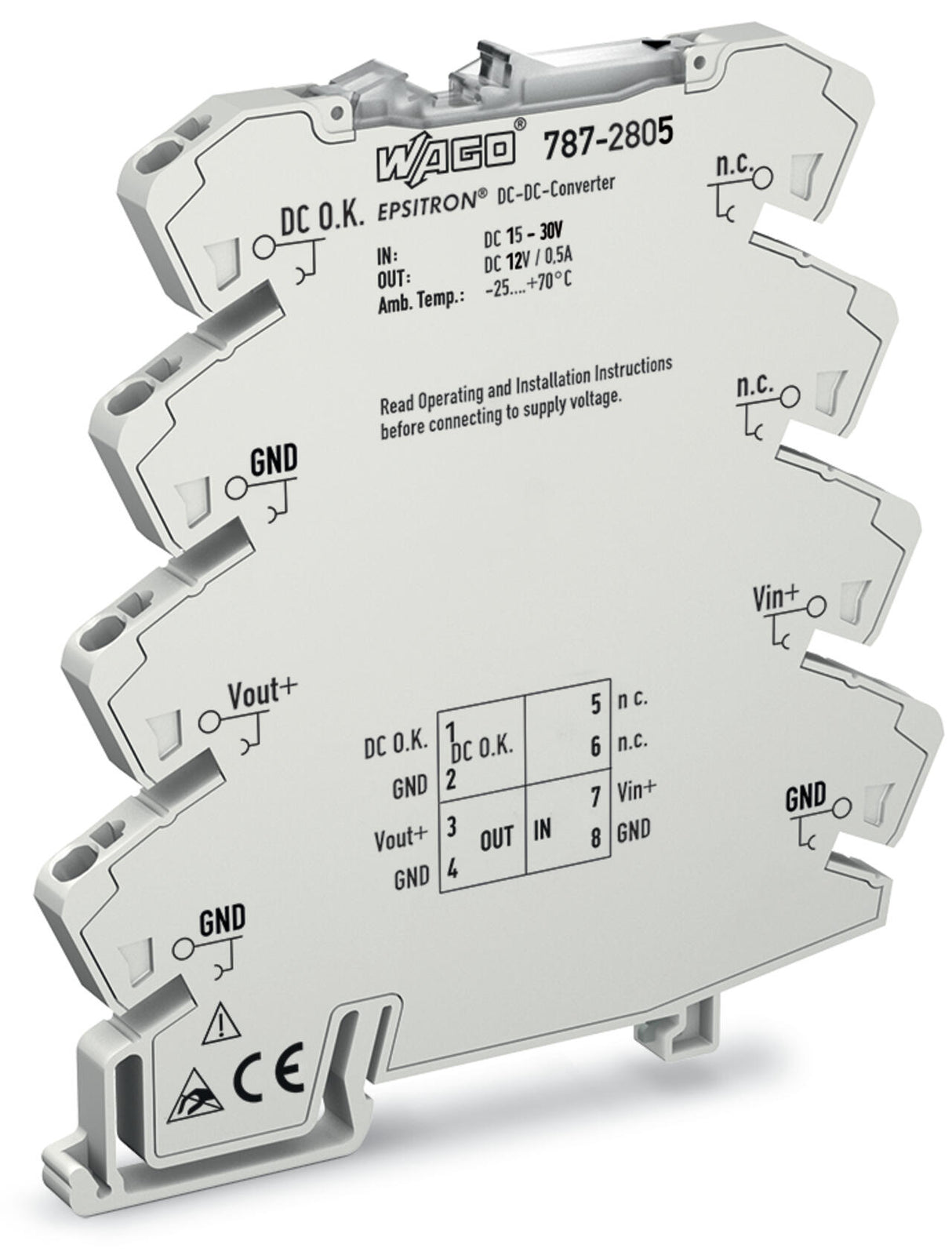 WAGO Gleichstromversorgung REG 24V 0,5A Serie 787 787-2805 0,33TE Kurzschl.fest